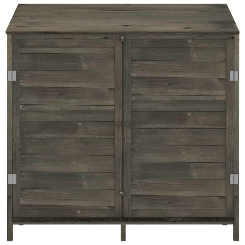 Gartenhaus - Kompakter Geräte- und Werkzeugschrank, 102x52x112 cm - Anthrazitfarbenes Metall - Schiebetüren