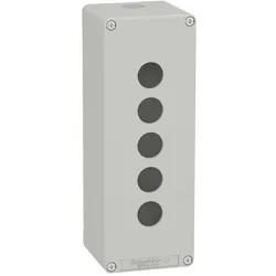 Schneider Electric XAPD4505 Leergehäuse XAP, Metall, grau, für 5x22mm, 80x220x77, M25