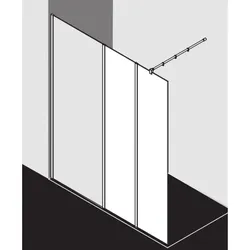 Kermi Walk-In XB Festfeld WIH XBWIH04020VPK 40x200cm, in Flucht zur Kombination mit Glasanlage