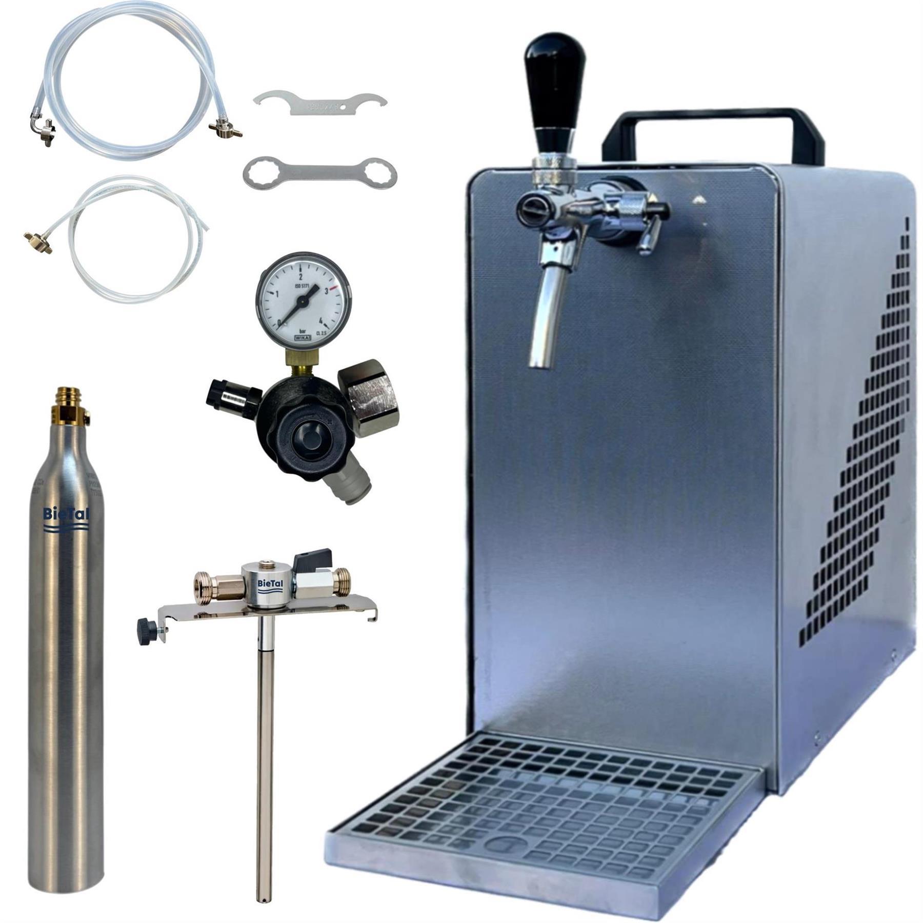 Bierkühler BieTal Bierzapfanlage 30 L/h KOMPLETTSET 5 Liter Adapter - 425g CO2