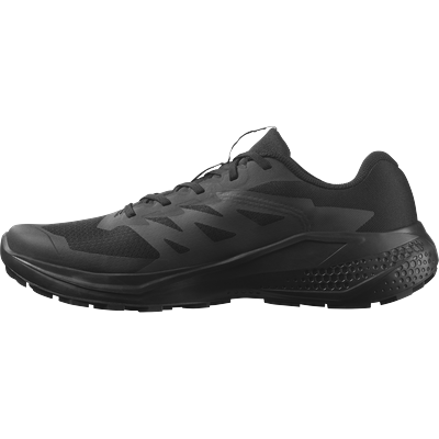 Laufschuh SALOMON "ALPHAGLIDE", Herren, Gr. 44, schwarz (schwarz, asphalt, schwarz), Synthetik, Textil, Schuhe Laufschuh, für mehr Grip