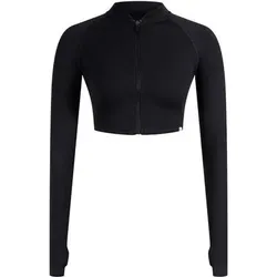SMILODOX Crop Jacke Harly, Größe M in Schwarz Schwarz
