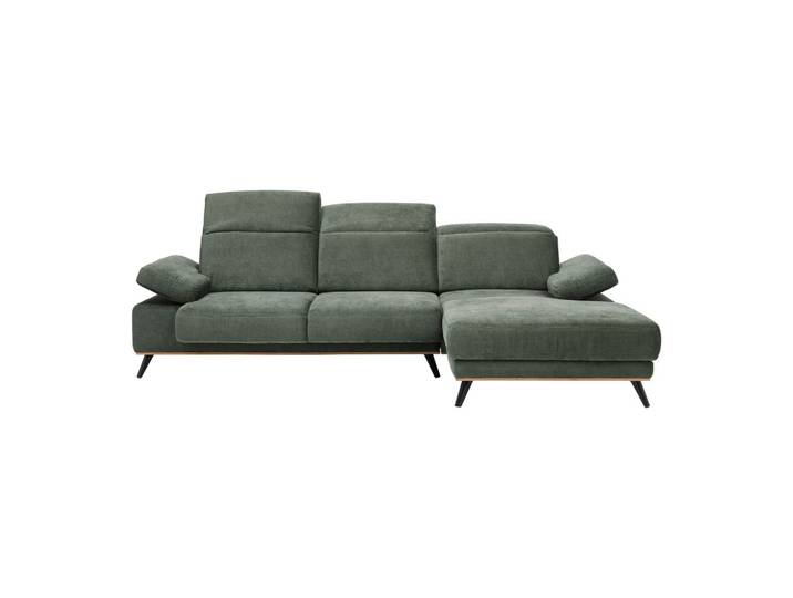 Ecksofa Struktur Olivgrün