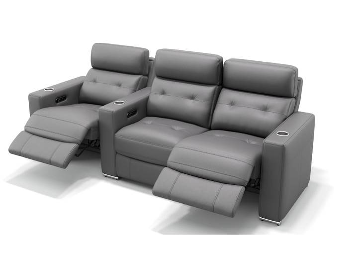 Leder Kino 3 Sitzer Couch MATERA Relaxsofa in Rindsleder