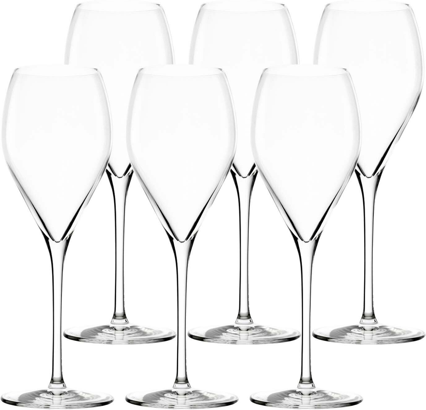 Champagnerglas STÖLZLE "Champagnergläser Prestige 345 ml 6er Set transparent", bunt (transparent), Glas, Trinkgefäße, Champagnerglas