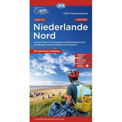 BVA ADFC Radtourenkarte Niederlande Nord, mit Knotenpunkten 1:150.000, Sonstige von , KOMPASS Freytag & Berndt, 978-3-96990-229-5