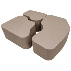 Endorphin, Couchtisch + Beistelltisch, Nordland Couchtisch, 3-teilig, MDF, Braun