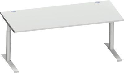 Schäfer Shop Genius Schreibtisch MODENA FLEX, 1800 x 800 mm, lichtgrau