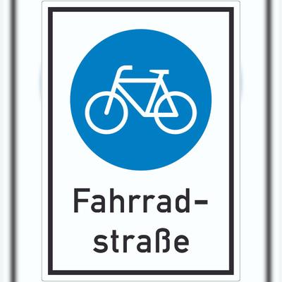 HB-Druck Aufkleber Fahrradstraße A0 (841x1189mm)