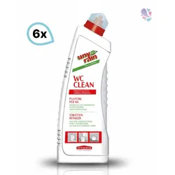 Dickflüssiger Toilettenreiniger ECO, 6x900ml, für WC-Becken, Pissoirs und Bidets, entfernt Kalk, Urinstein &Rost, geruchsneutral