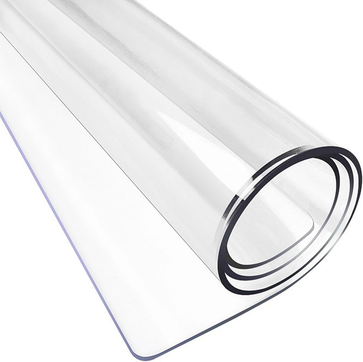 Transparante hittebestendige tafelbeschermer en bureau mat van 125 cm