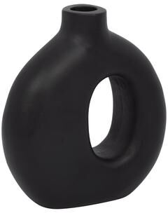Sagebrook Home "Decorative Wooden Cut-Out Vase - Black, 18"""