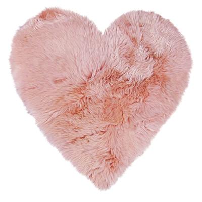 Fellteppich HEITMANN FELLE "Spielteppich Herz - Lammfell farbig, Premium Qualität", rosa, H:60mm Ø:86cm, Lammfell, Teppiche, Fellteppich, echtes Austral. Lammfell, besonders dicht & weich