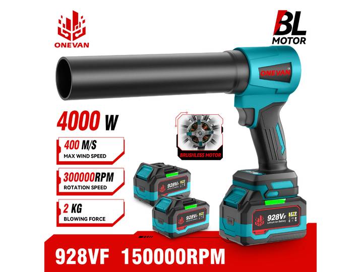 Makita – souffleurs Turbo électriques sans balais, 4000W, 300000 tr/min, ventilateur à Jet, souffleur de feuilles portatif, outil de soufflage de poussière pour broches de batterie 18V