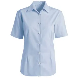 Damen Bluse kurzarm "1567" - L - blau-meliert