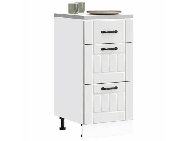 Luxueux Best* Armoire de cuisine - Armoire basse/meuble bas d'évier Lucca blanc bois d'ingénierie Juin78323995