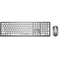 MediaRange BT TASTATUR+MAUS QWERTZ DE MROS135 kabellos silber (DE, Kabellos), Tastatur, Weiss, Silber