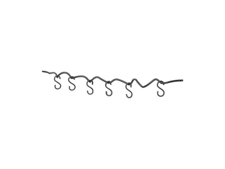 Ferm Living Curvature wandrail incl 6 haken Black brass
