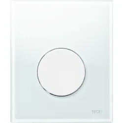 TECEloop Urinal Betätigungsplatte 9242650 Glas weiß, Taste weiß