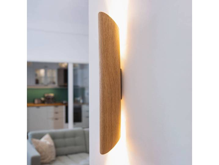 Elobra Wandleuchte Colombia, dimmbar, Holz hell, für Wohn- / Esszimmer, Holz, Modern