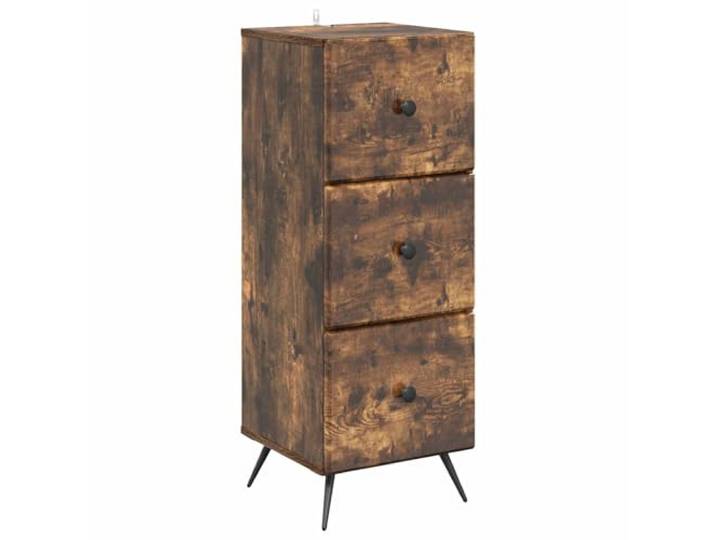 Heofavd Schubladenschrank Geräucherte Eiche Kommode 33x34,5x90 cm