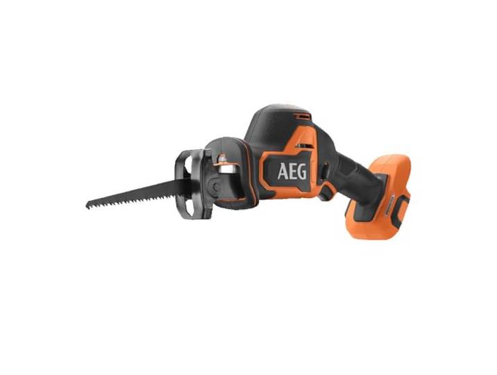 AEG Scie Sabre Subcompacte PRO18V Brushless BUS18SBL-0 (Sans batterie) Course de lame 23 mm\, 3200 coups/min\, éclairage LED\, revêtement SoftGrip\, changement FIXTEC\, coupes en espace réduit