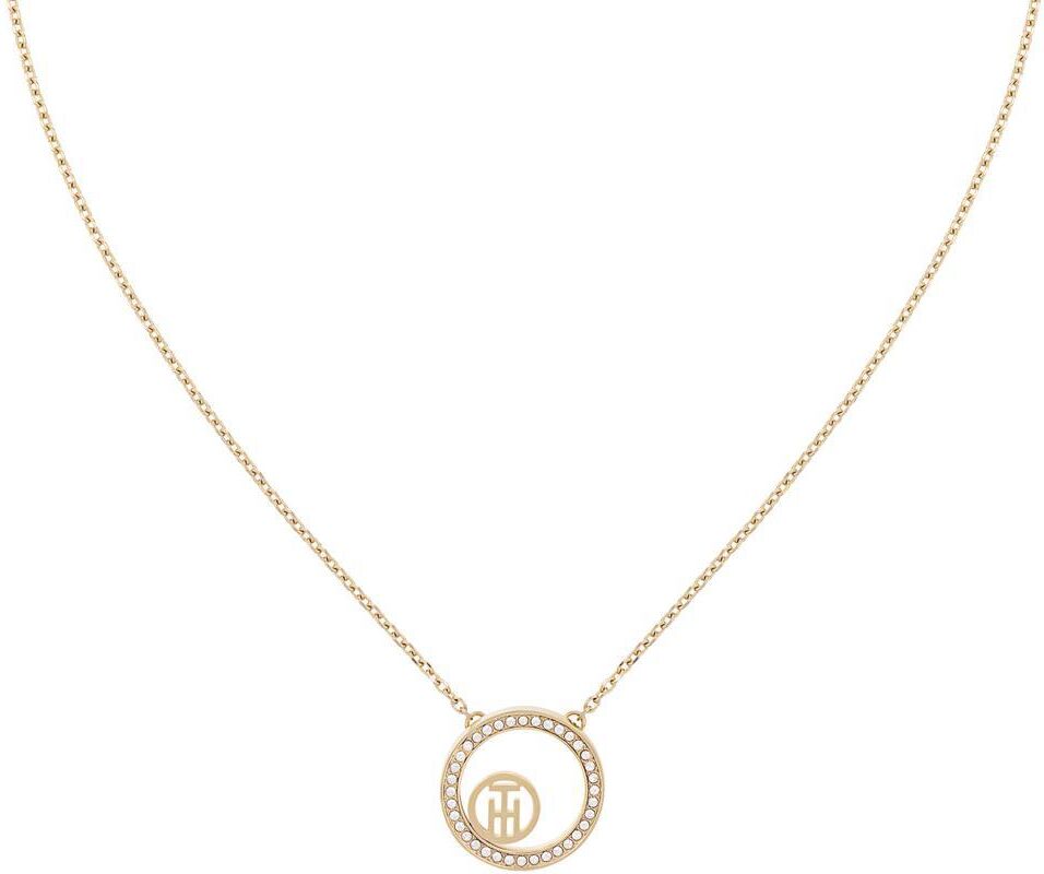 Tommy Hilfiger Vine Circle Family Damenkette aus vergoldetem Edelstahl gold
