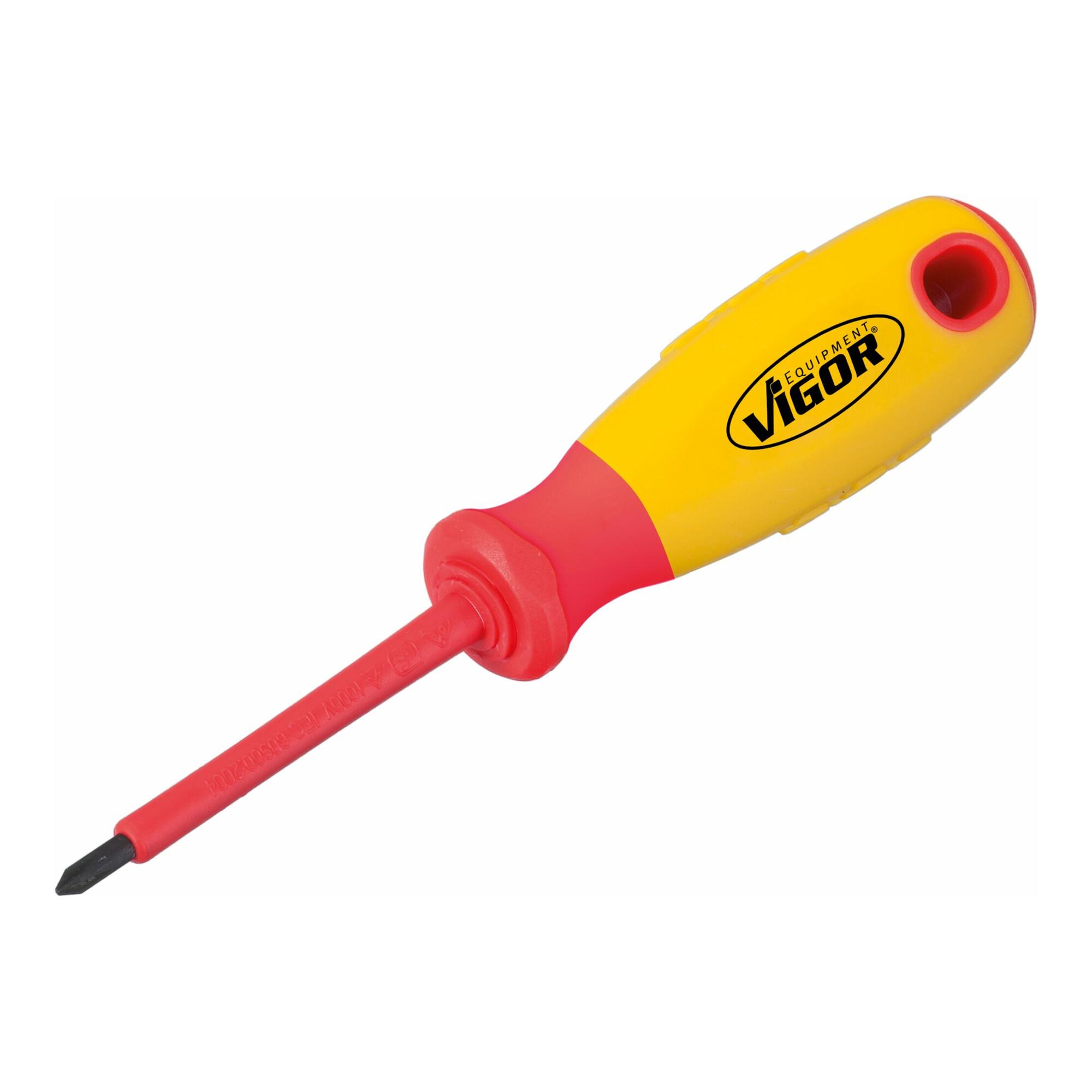 VIGOR VDE Kreuzschlitz-Schraubendreher V2062 Kreuzschlitz Profil PH PH 0 Gesamtlänge: 141 mm)