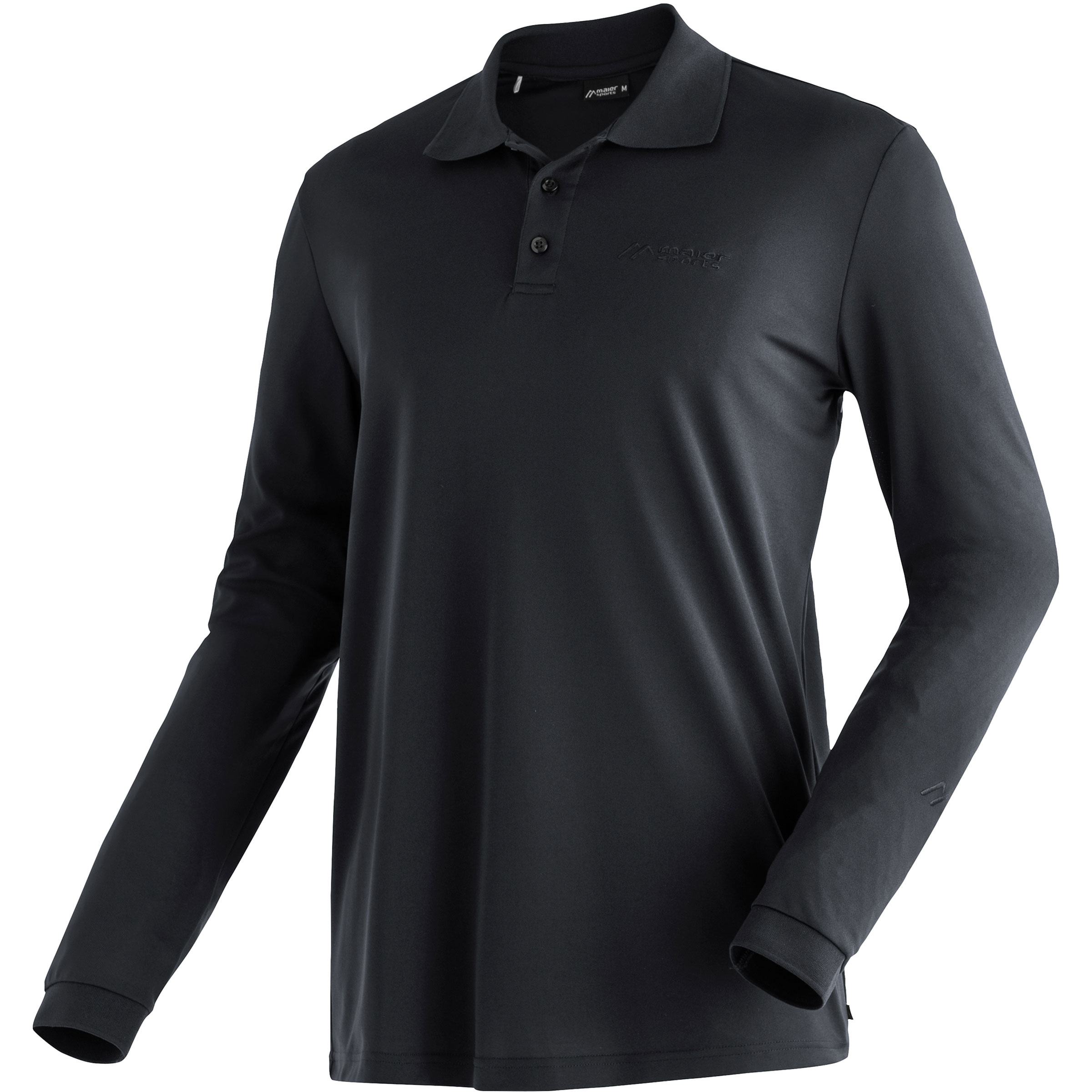 Maier Sports Ulrich Polo Herren Longsleeves schwarz Größe XXL Trekking Elastisch