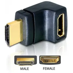 DeLOCK HDMI Stecker > HDMI Buchse 90° oben HDMI 1.3 Schwarz