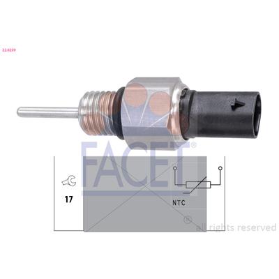 FACET Sensor, Abgastemperatur Made in Italy - OE Equivalent 220259 für JEEP