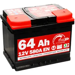 SPEED L264 Autobatterie Blei-Säure 12V 64Ah 580A rechts 242x175x190 mm