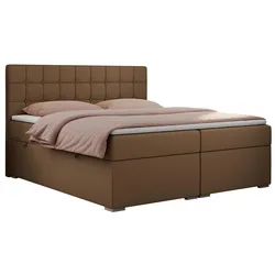 BOXBETT CARMEN 120/200 Braun Kunstleder - H3