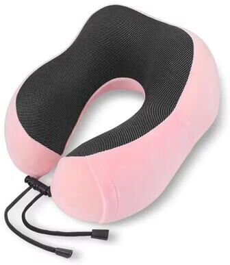 Inspired Finds U Shaped Memory Foam Travel Pillow With Neck Support And Massage Comfort pink