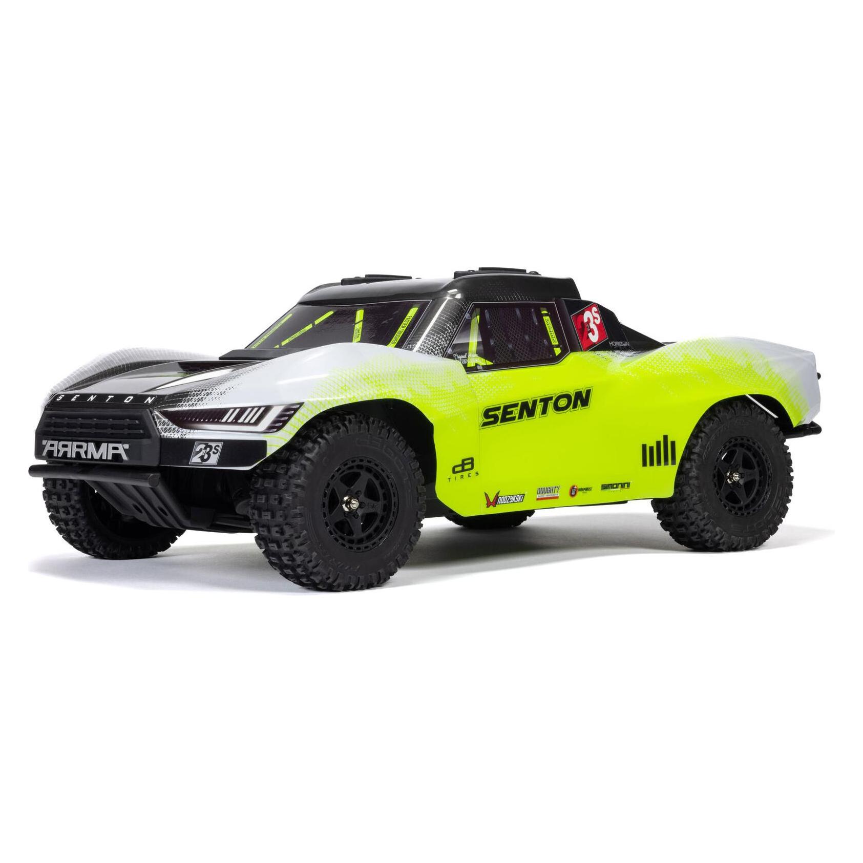 Arrma SENTON 223S BLX Brushless 1/10 4x4 Short Course Truck RTR mit DSC, gelb (RTR Ready-to-Run) (ARA4303V4T1)
