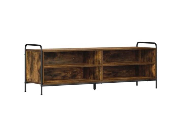 vidaXL TV-Schrank 140 x 39,5 x 50 cm Räuchereiche Holzwerkstoff Klare Linien und minimalistische Details, Bietet viel Platz für deine Sachen, Aus verzinktem Stahl für lange Haltbarkeit