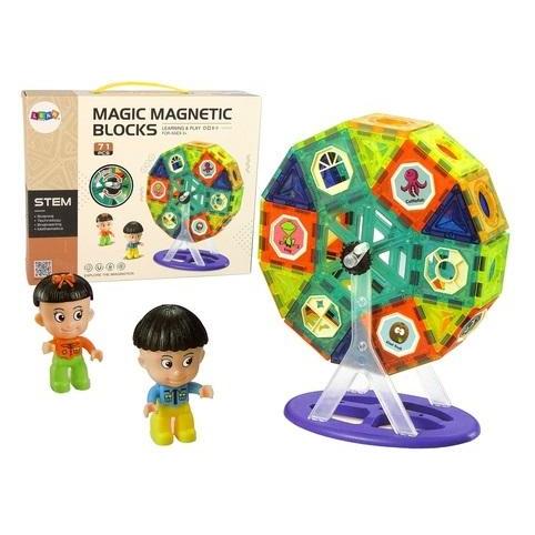Lean Toys Magnetische Bausteine 3D Devil's Mill Karussell 71 Teile (35738544)