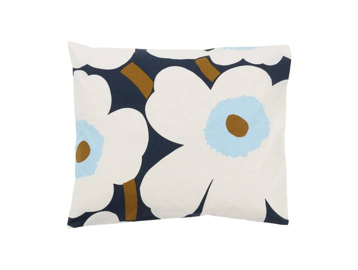 Marimekko Taie d oreiller Unikko 50x60 cm Blueberry-off white-cold blue'