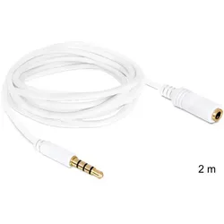 DeLOCK 3.5mm 2m Audio-Kabel Weiß