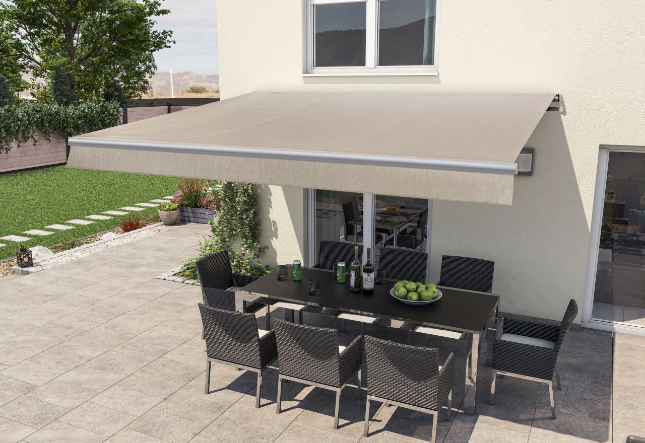 Weitere Gelenkarm-Markise Berlin mit Funkmotor beige Breite 300 cm Ausfall 200 cm