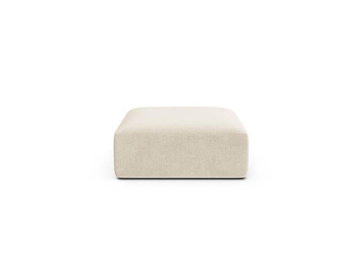 Cosmopolitan Design Pouf Campi aus Samt leichtes beige, Creme, 90x40x90 cm, Wohnzimmer, Sessel, Hocker & Hockerbänke, Poufs