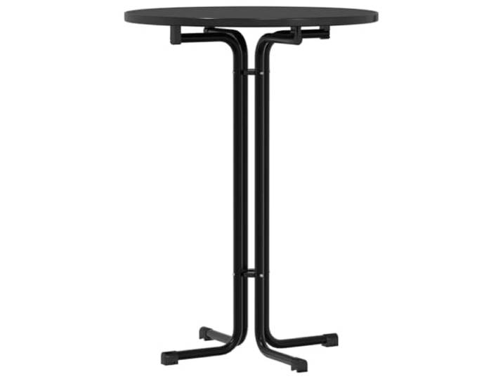 KGHERMDF Bartisch Schwarz 80x110 cm Holzwerkstoff Stahl Klappbar, Pulverbeschichtetes Stahlgestell, Platzsparend, Leicht zu Reinigen