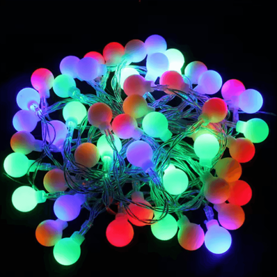 Inspire Curations 5M 10M LED Ball Fairy String Lights For Christmas And Party Decor multicolor 10m Eu Plug 220v