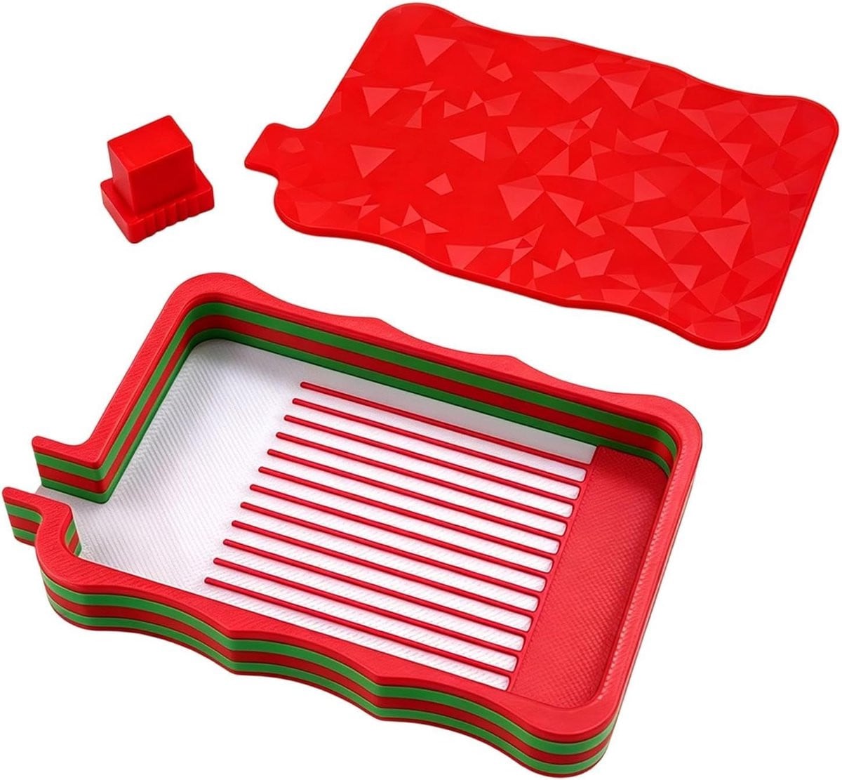 Strass Dienblad Kralen Organizer Rood Breedte: 6,5 cm