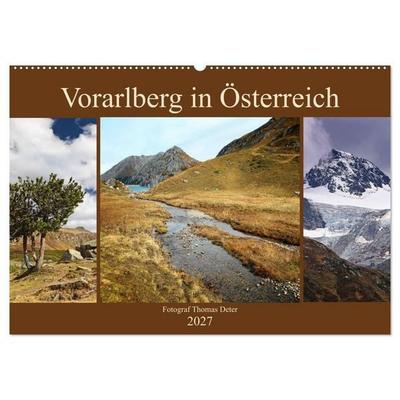 Vorarlberg in Österreich (Wandkalender 2027 DIN A2 quer), CALVENDO Monatskalender
