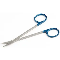 Iris- und Fadenscheren gebogen, 13 cm, spitz/spitz, zum Einmalgebrauch (25Stck)