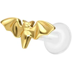 PTFE Labret mit Innengewinde + Titan-Aufsatz FLEDERMAUS