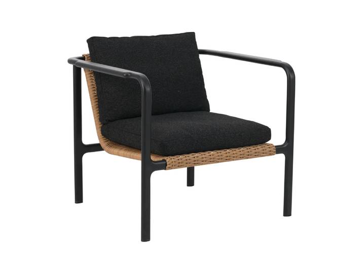 Brafab Motty fauteuil Zwart-teddy black