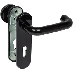 Hörmann FS Wechselgarnitur D-110 Kurzschild PZ Knopf K-130 Kunst. schwarz 454685