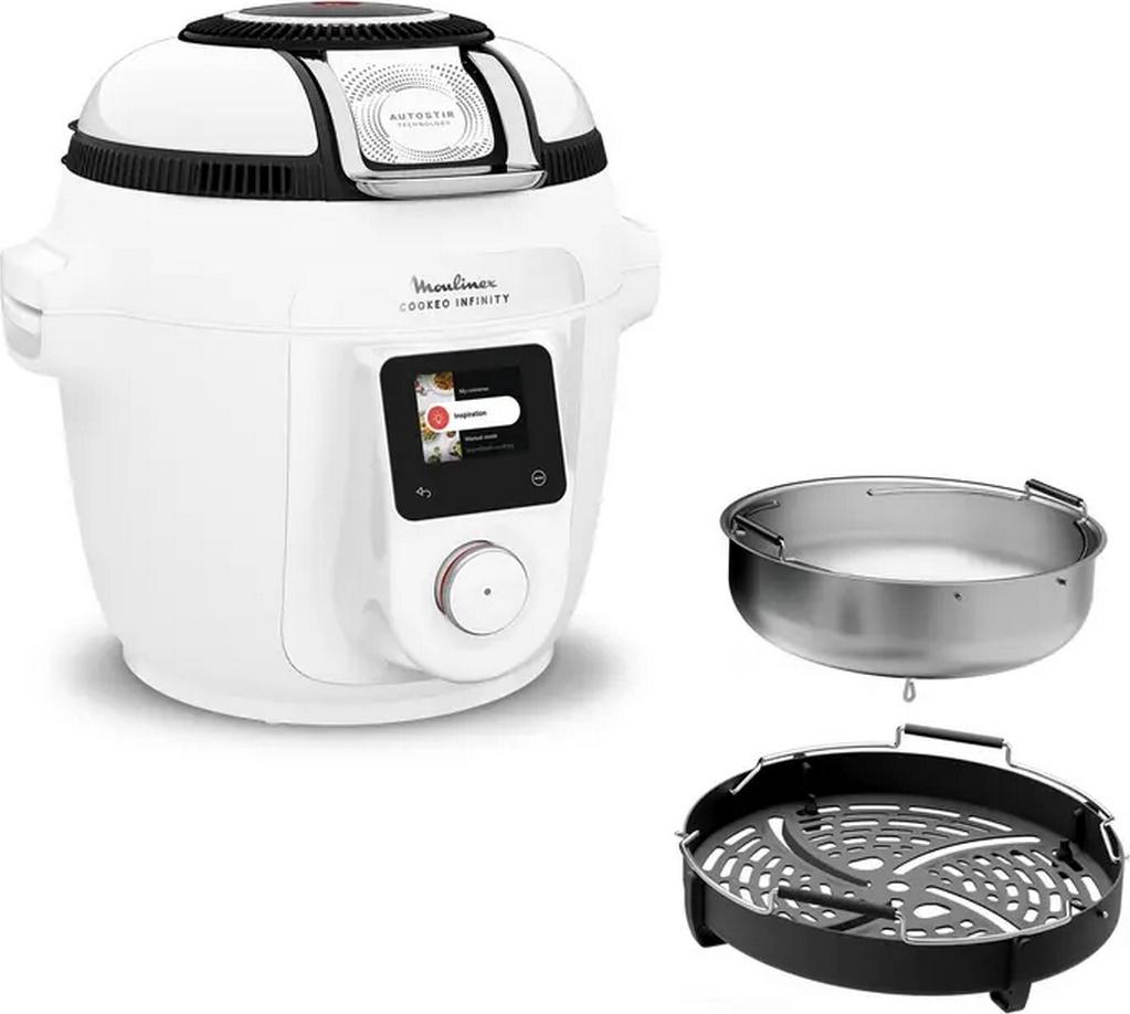 Cookeo airfry all-in-one, 16 programme, 6,5 l, 150 rezepte, weiß Moulinex CE9721F0